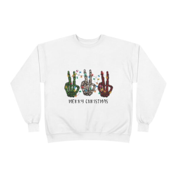 Skeletal Hands with Christmas Lights Design Crewneck Sweatshirt