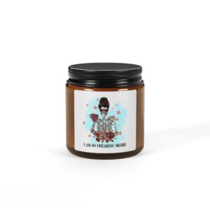 I'm So Freakin' Merry Scented Soy Candle (Multi-Size, Amber Jar)